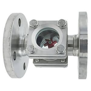 Flanged Double Glass Sight Glass With Impeller